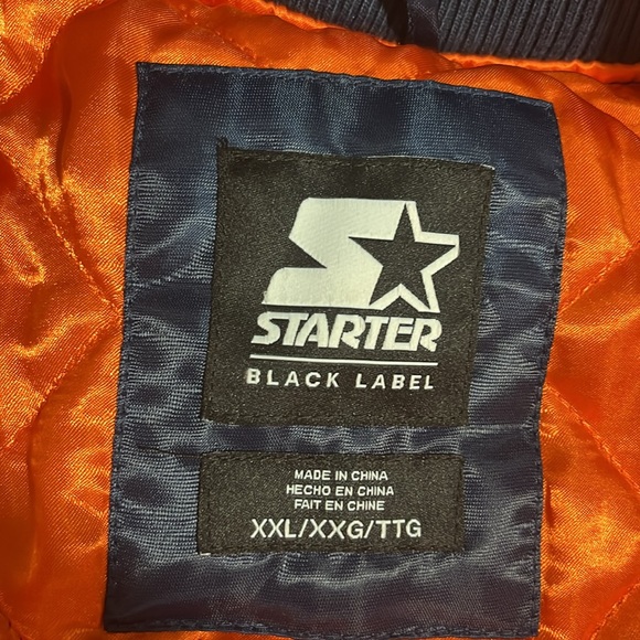 Starter Black Label G-111 Houston Astros Blue Satin Mens Bomber XXL Jacket - Picture 8 of 10